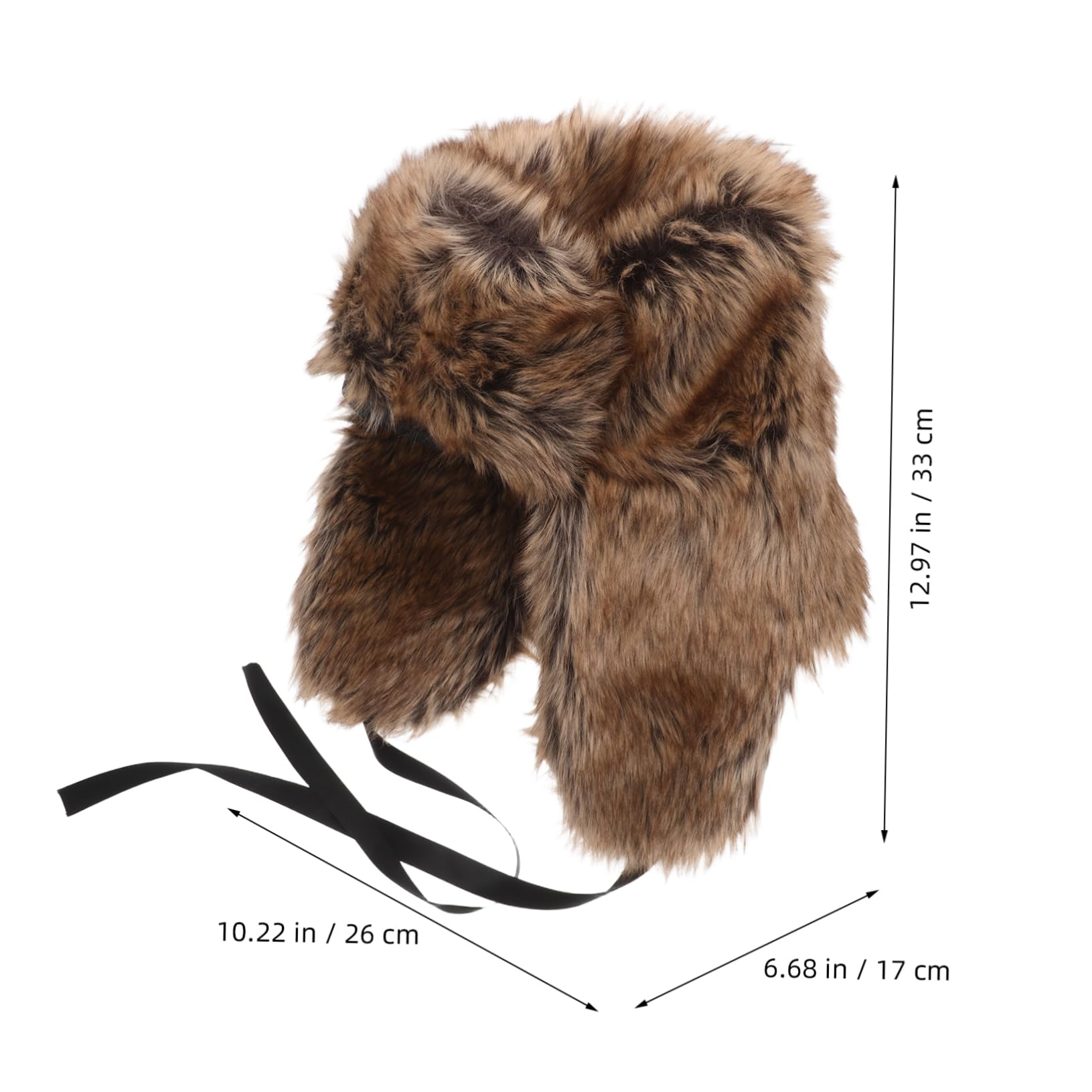 NOLITOY Men's Full Hood Faux Fur Hat Ear Muffs Senior Warm Hat for Hunting Skiing Multi