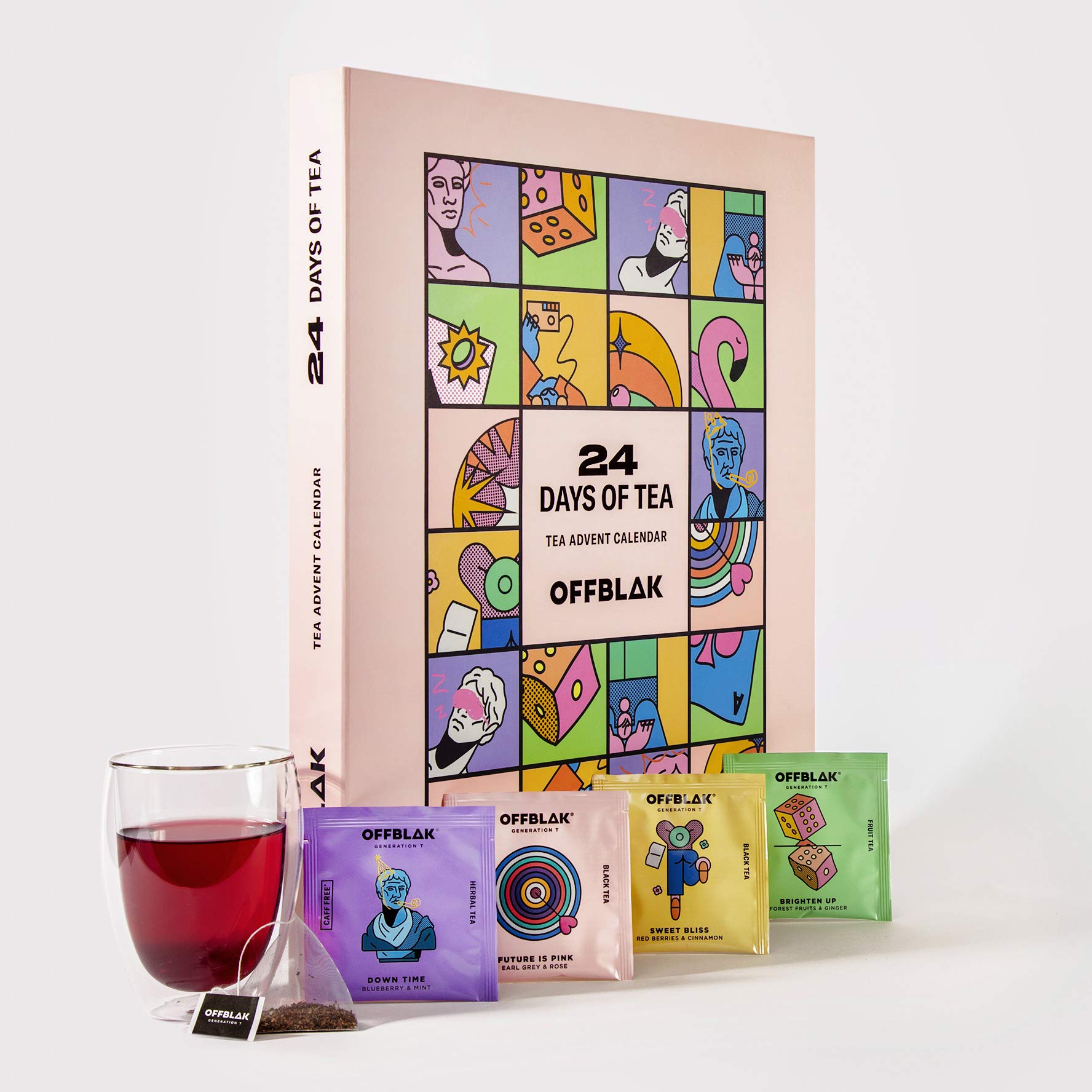 OFFBLAK - Tea Advent Calendar, Gift Set for Tea Lovers - Black, Green & Herbal Tea ? 24 Pyramid bags ? 1Ct : Grocery & Gourmet Food - Amazon.com offblak-tea-advent-calendar-gift-set-for-tea-lovers-black-green-herbal-tea-24-pyramid-bags-1ct-grocery-gourmet-food-amazon-com