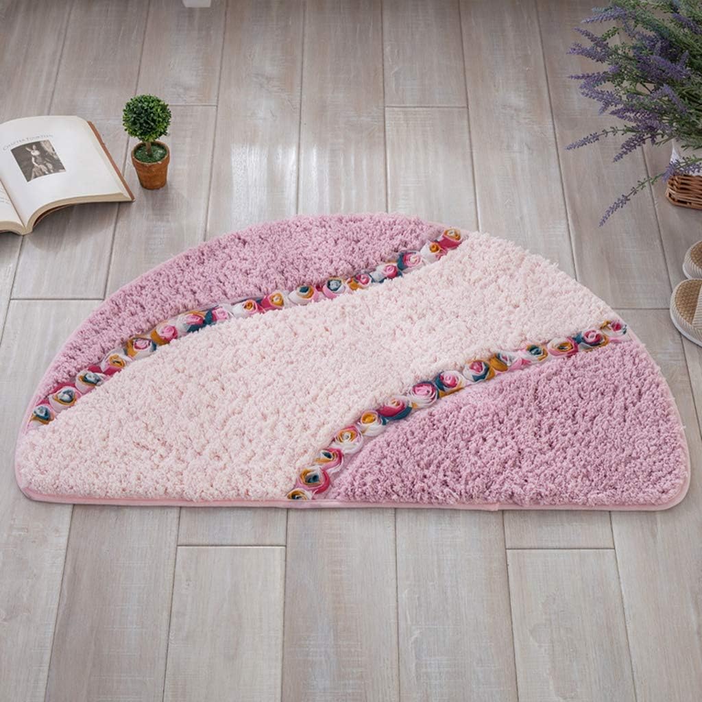 Wxik 玄関マット バスマット 屋外 屋内 40 60cm 半円形 北欧 おしゃれ 泥落とし 洗える 滑り止め付 家庭用 吸水 速乾 快適 ドアマット キッチンマット 泥落としマット 可愛い 花 ピンク 世界有名な Wxik 玄関マット バスマット 屋外 屋内 40 60cm 半円形 北欧 おしゃれ 泥落とし 洗える 滑り止め付 家庭用 吸水 速乾 快適 ドアマット キッチンマット 泥落としマット 可愛い 花 ピンク 世界有名な