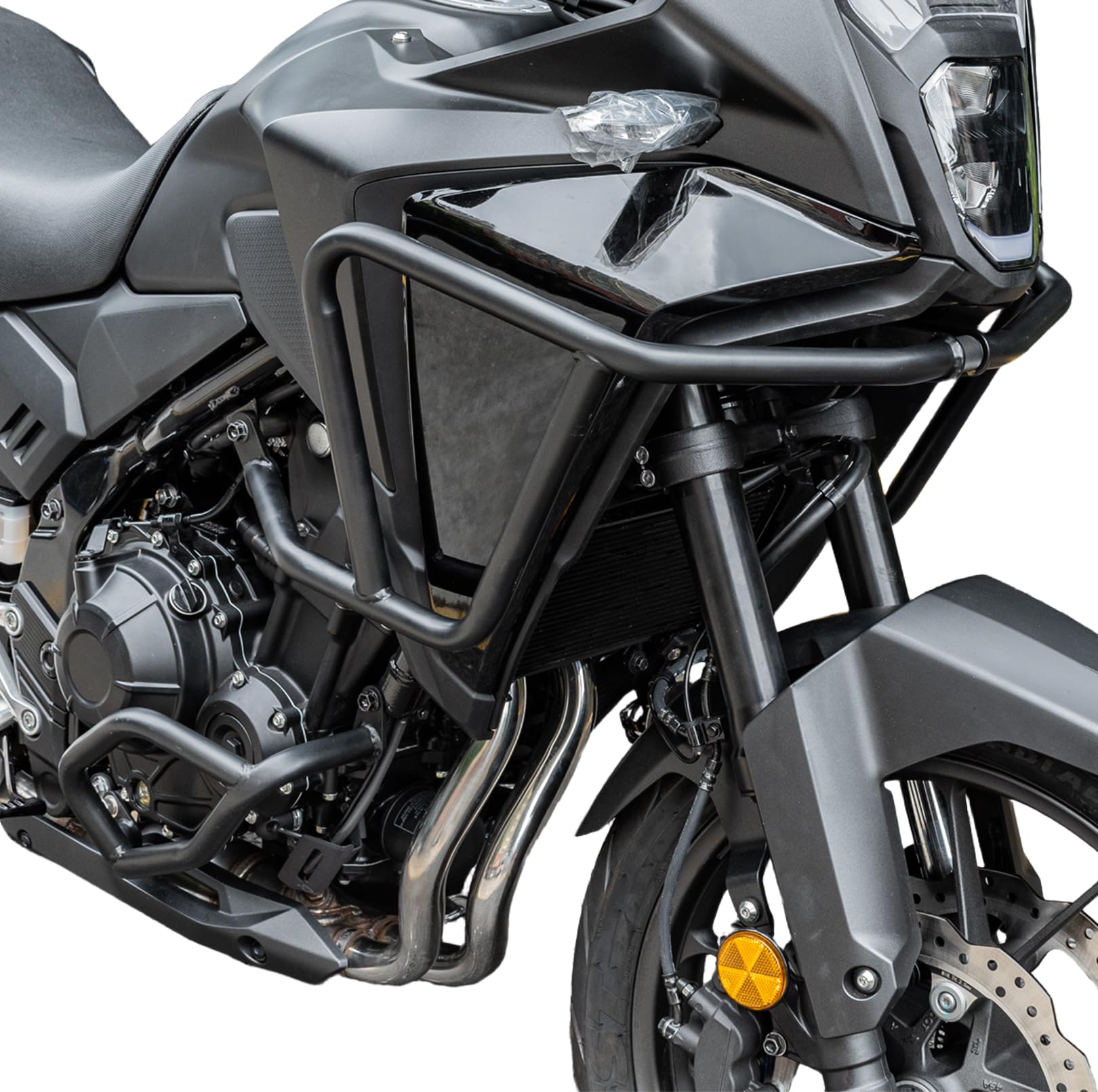 Defensas Protectores para NX500 NX400 NX 500 400 2024 2025 2026 Moto Barra de protección, Negro (un Juego)