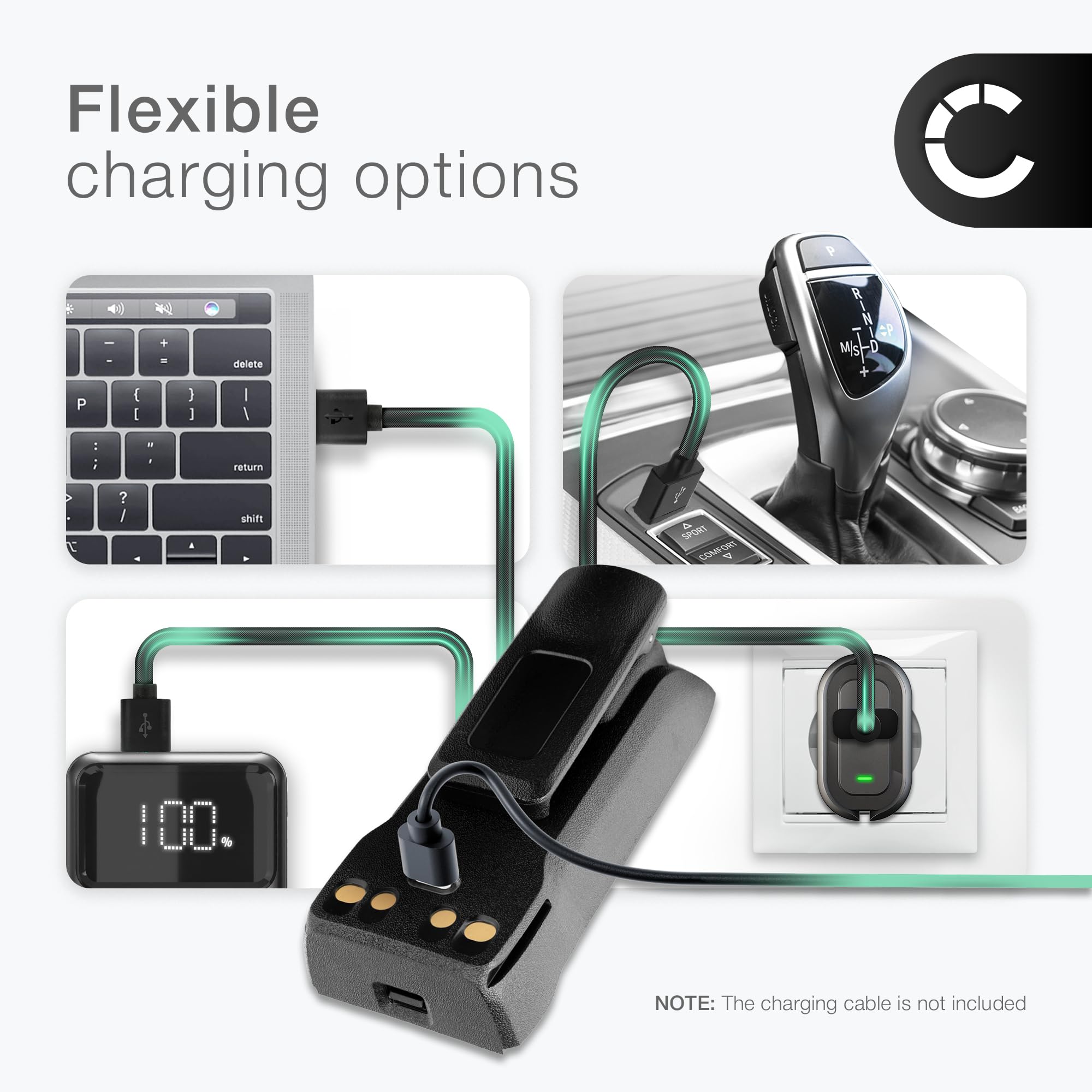CELLONIC 1x Akku kompatibel mit Motorola R7, R7A, PMNN4407 | 1x, (5000mAh-7.4V-Lithium-Ionen), Funkgerät Akku, für Motorola PMNN4808A, R7A, PMNN4407A, PMNN4807, PMNN4808, PMNN4810A