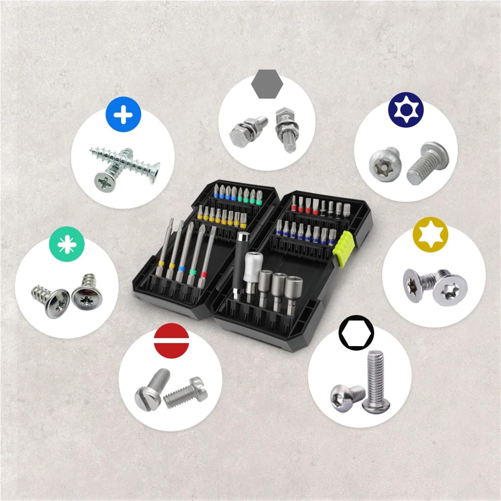 Cacciavite Set punte da trapano WA1149 Punte 42 pezzi for avvitatore elettrico Cacciaviti esagonali