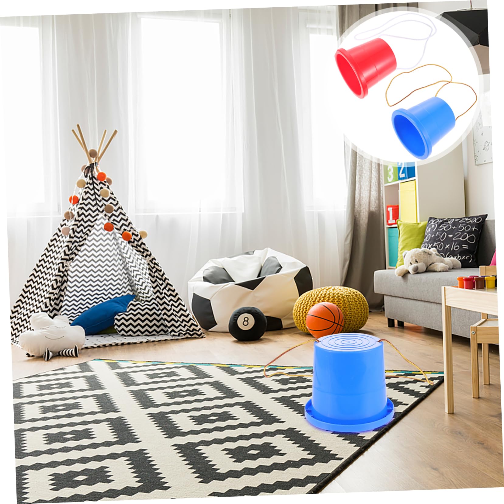 Totority 1set Sensory Training Stilts for Balance Development Plaything Durable for Fun Great for Parent Activities Random Color 2pairs