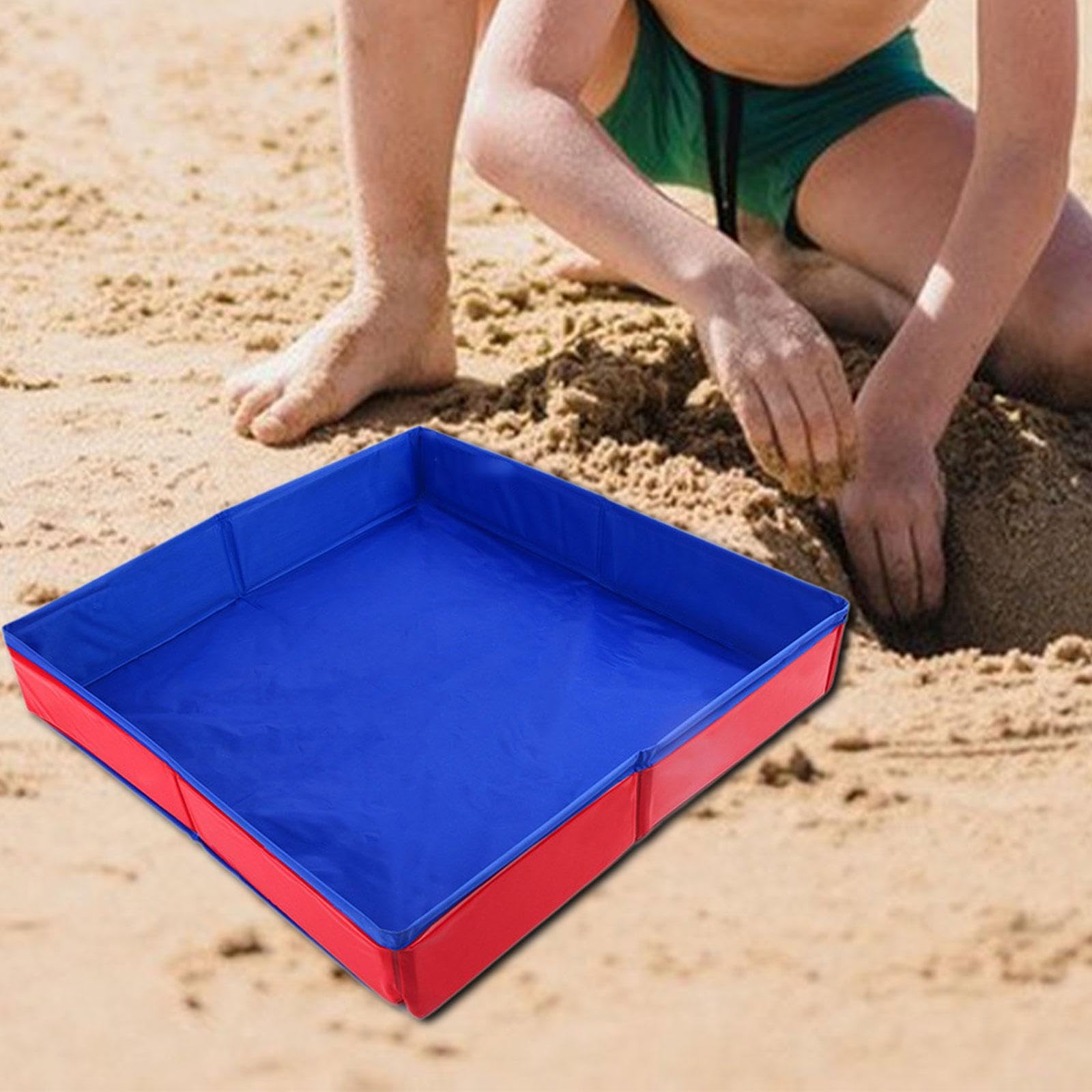 Piscine de jeu gonflable portable, bac à sable sensoriel destiné aux enfants, piscine de jeu modulable conçue pour sable/boîte/jeu, PVC résistant, facile à gonfler et à transporter