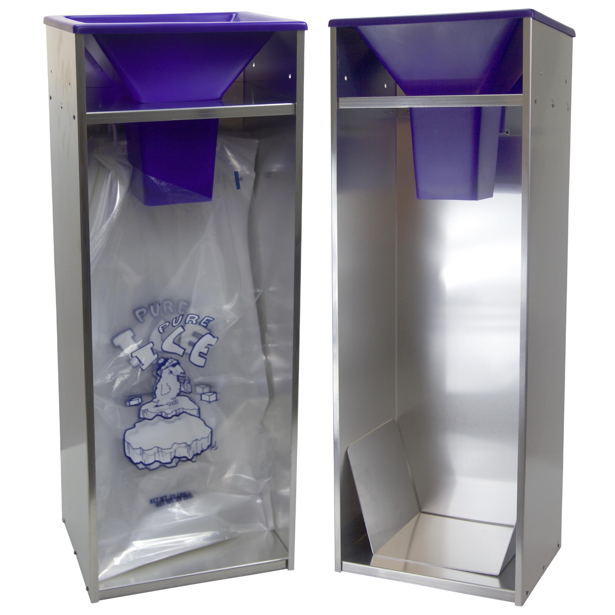 8 LB - 20 LB Ice Bagger, Ice Bag Filler Stand, Ice Bagger for Ice Machine, Perfect for 8lbs - 20lbs Ice Bags on Plastic or Metal Wicket - Designed for Convenience Store Owners - by Interplas