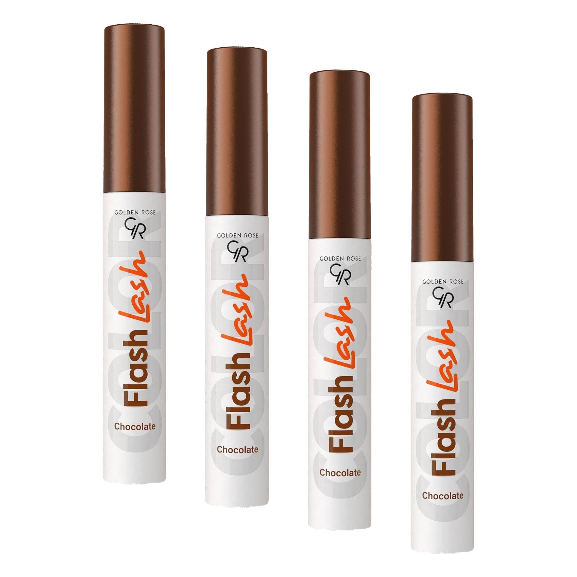 Golden Rose Flash Lash Colored Mascara No: 11 Chocolate - Renkli Maskara (4 paketi)