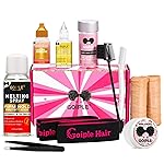 Lace Melting Spray Wig Lace Glue for Lace Front Wigs, Extra Hold Front Glue Adhesive Hair Replacement Adhesive Tools with Remover Hair Wax Stick Edge Control Elastic Bands for Wigs Natural Styling