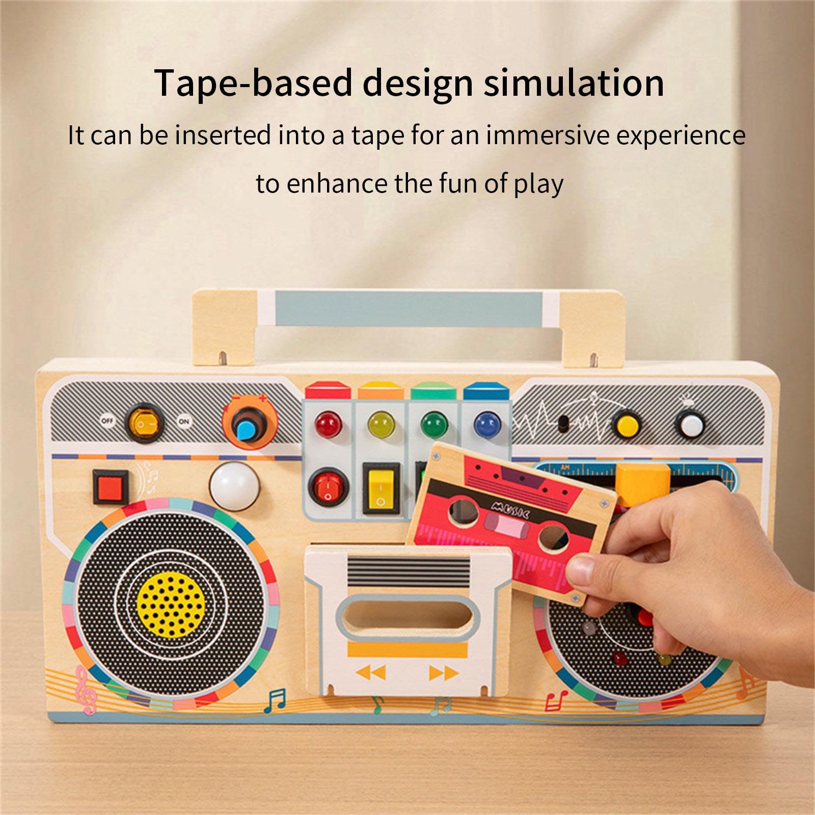 XAGMODSHN Giocattolo Educativo Apprendimento Portatile della Scheda Sensoriale Occupata per I Bambini Giocattolo Interattivo attività Viaggio con Effetti Sonori del Circuito Musicale