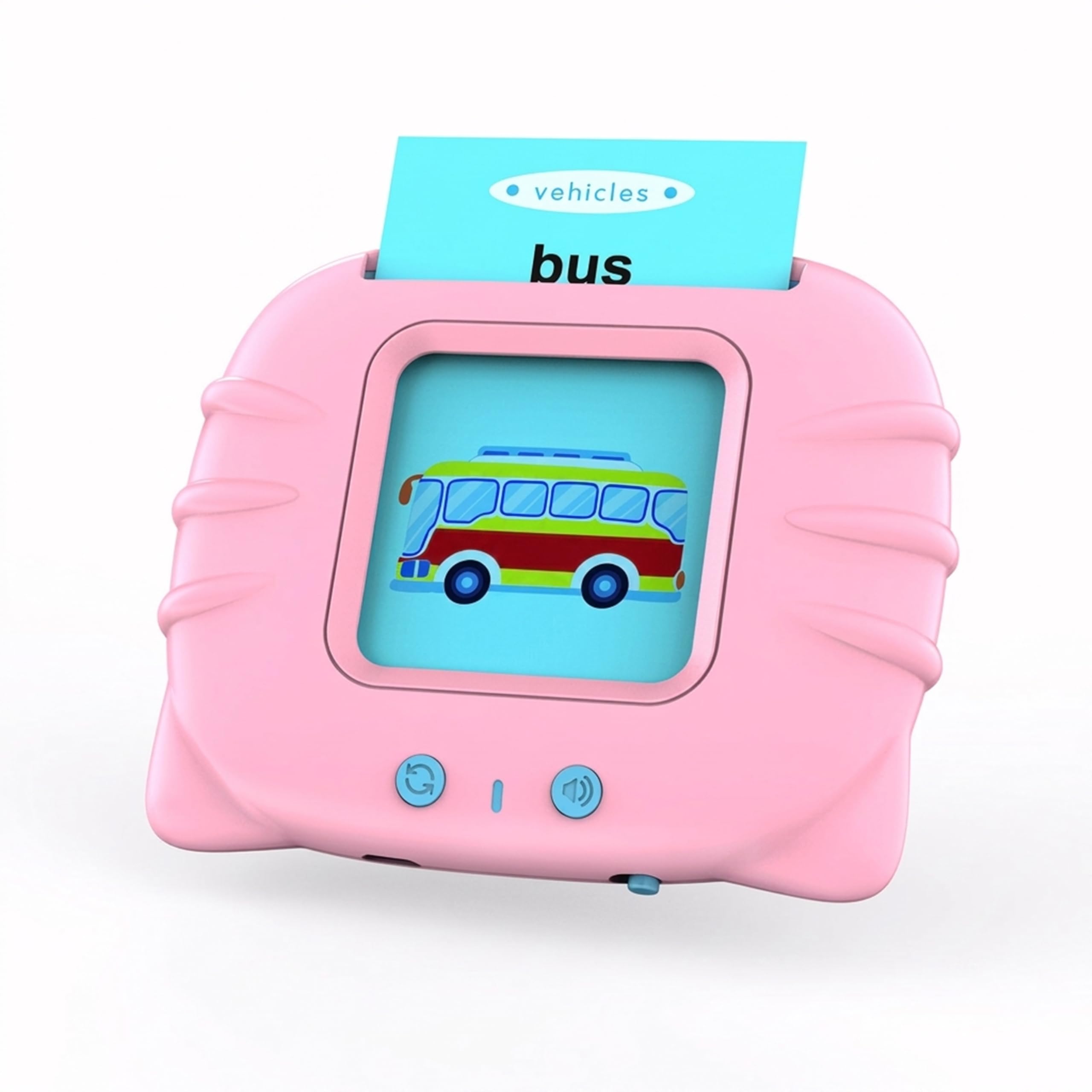 Educational Kids Talking Flash Cards Reader with 112 Double Sided Cards | Rechargeable Learning Device Montessori Toddler Vocabulary Training Interactive English Audio Learning Toy Random Color