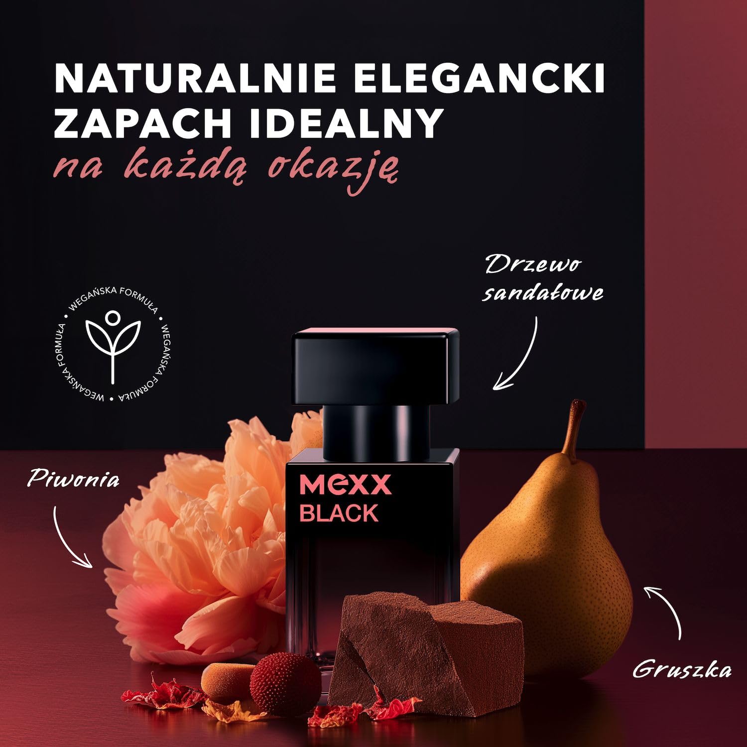 Mexx Black Woda Toaletowa dla Kobiet, o Kwiatowo-Owocowym Zapachu, 15 ml