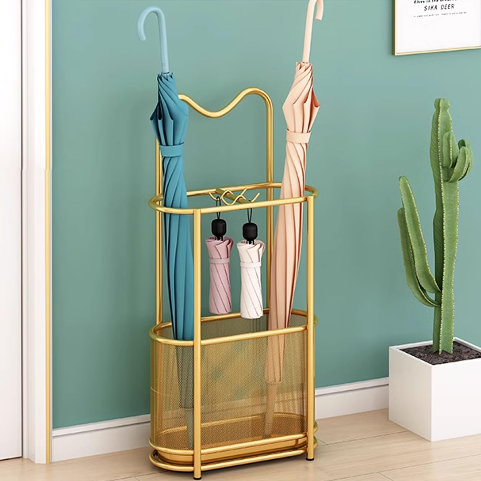 Porte-parapluie en maille pour une entrée de maison propre et rangée