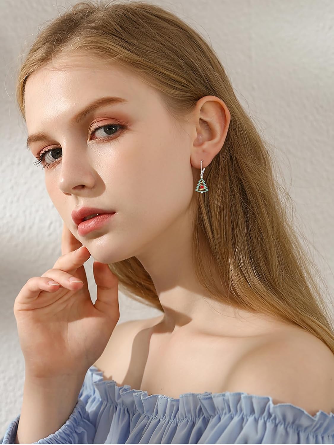 Dorunmo Christmas Earrings for Women 925 Sterling Silver Snowman/Reindeer/Christmas Tree with Crystal Dangle Dorp Earring Cute Colorful CZ Xmas Gifts - Image 5