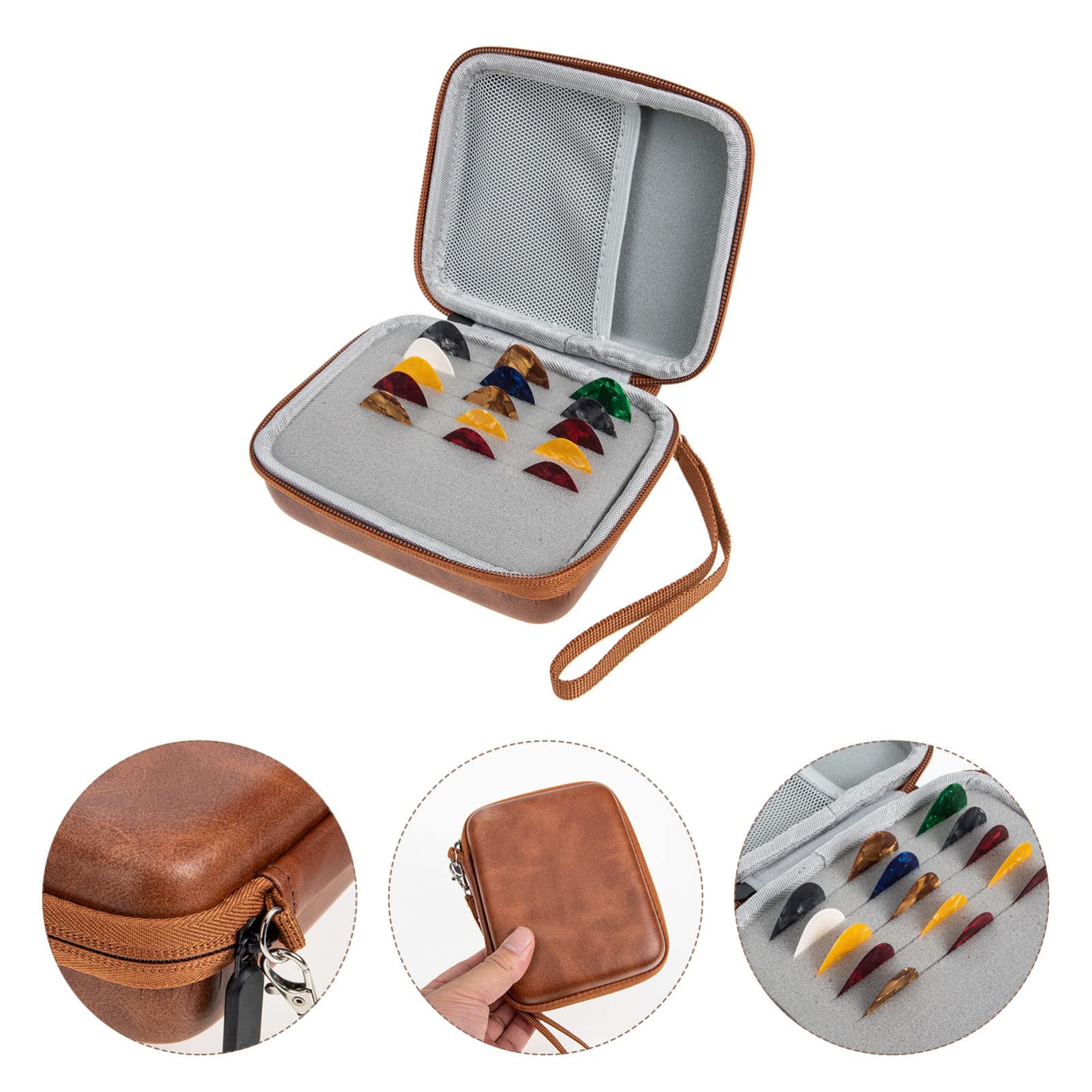 VICASKY 3juegos Púas De Guitarra Multipropósito Con Estuche De Almacenamiento Set De Púas De Aleatorios Accesorio Práctico Para Guitarra y Ukelele