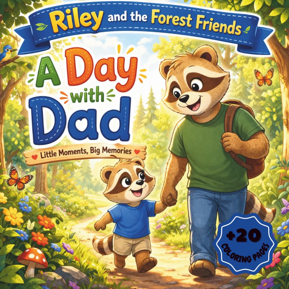 A Day with Dad: A Heartwarming Story About Love, Laughter, and Everyday Adventures (Racoon Riley and the Forest Friends)