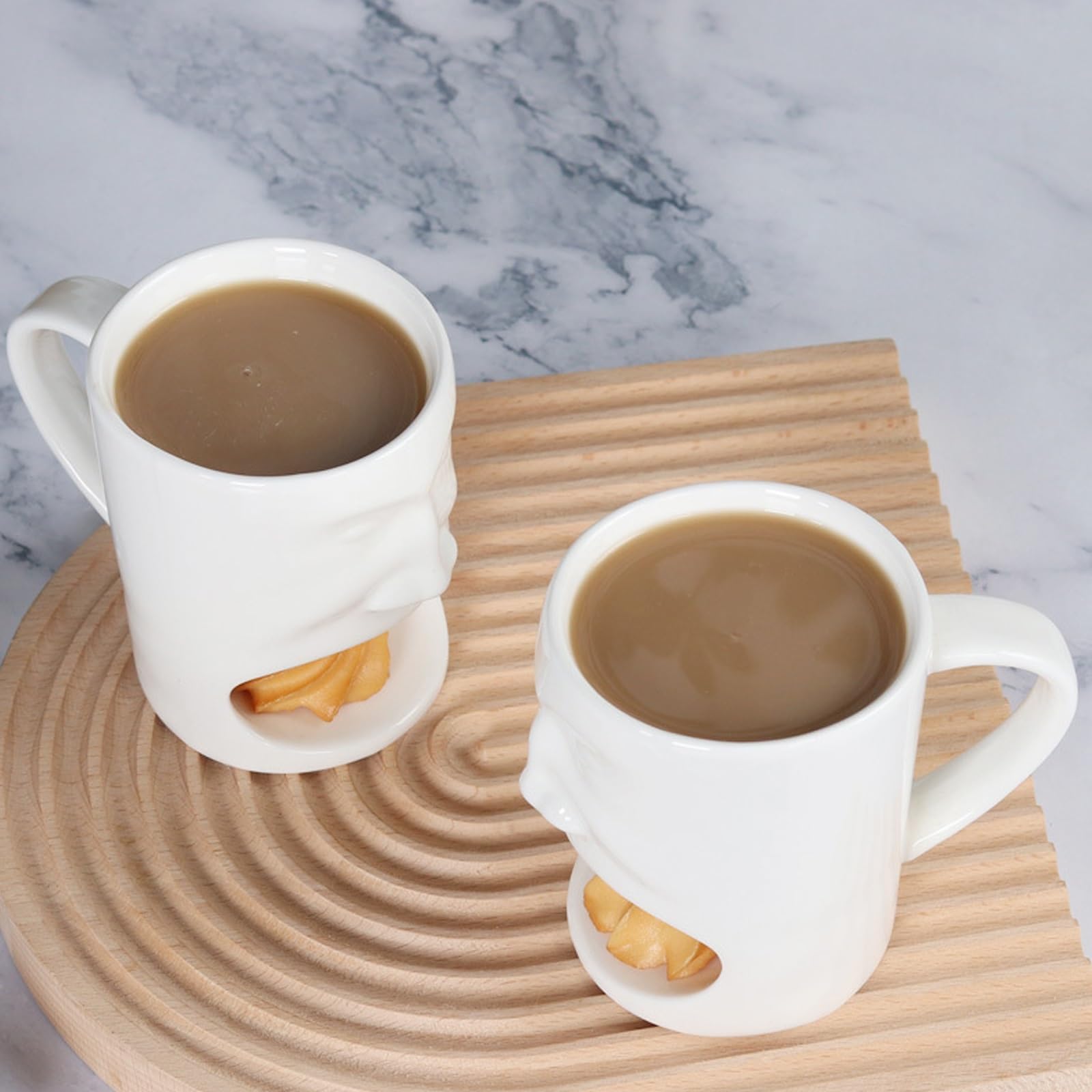 Amazon.com: Whbbbj 3D Creative Face Coffee Mug, Funny Coffee Mug with  Cookie Holder, Ceramic Tea Cup with Handle, Human Face Ceramic Milk Cup,  Creative Breakfast Drinking Mug, for Home Office Kitchen :