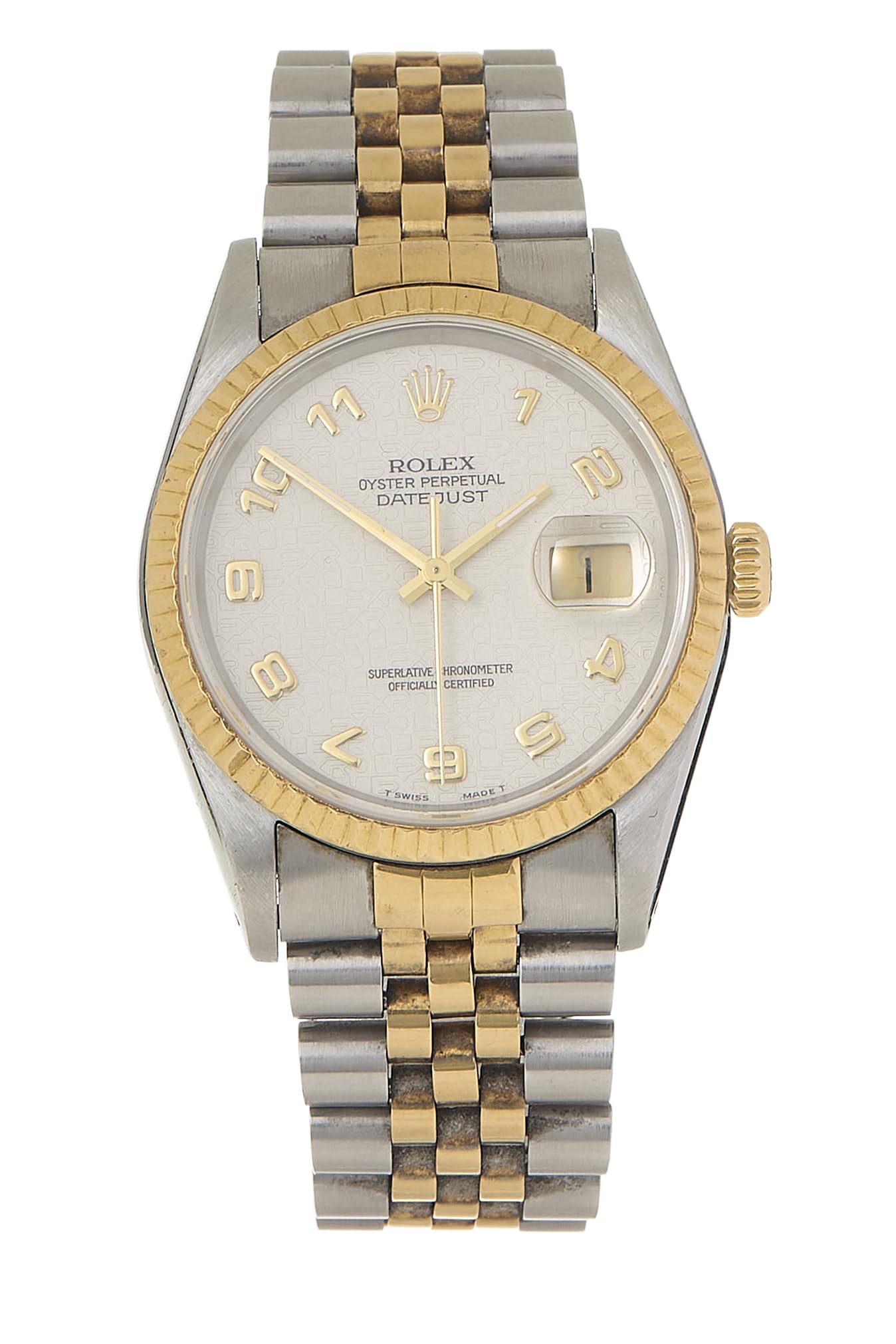 Rolex Pre-loved Two-Tone Computer Datejust 16233 36mm, White