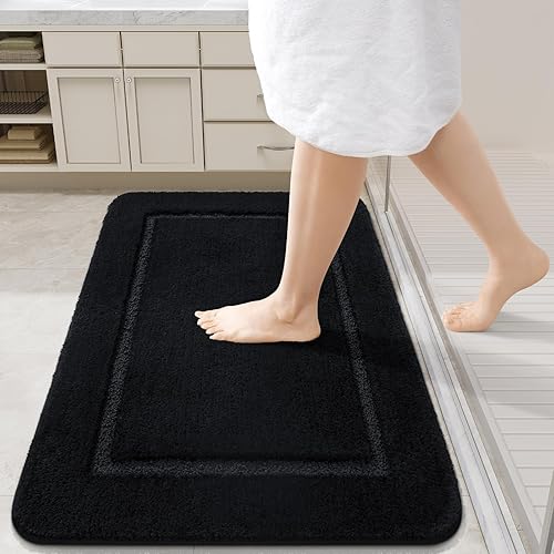 Miniatura 20 de LOCHAS Alfombras de baño, alfombra larga de baño de 24" x 60", alfombra antideslizante lavable para baño, alfombra suave y gruesa absorbente para la