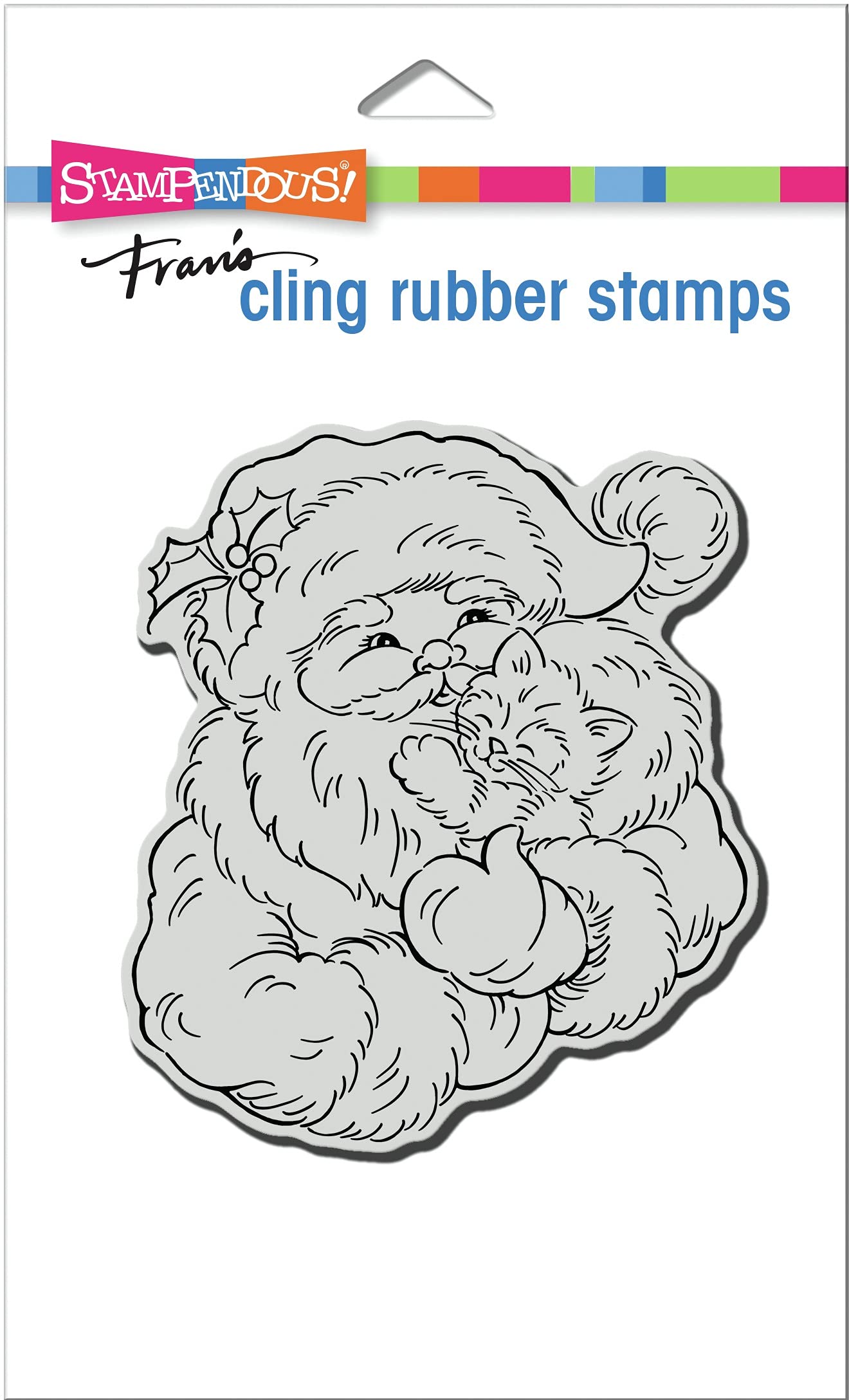 Tampon en caoutchouc Motif chaton Père Noël