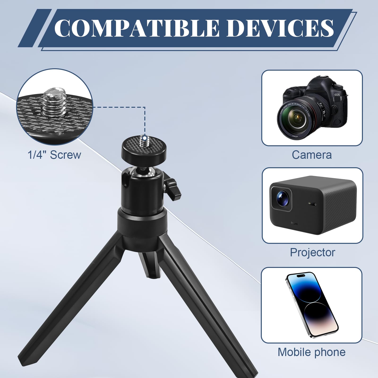 Support pour Smartphone et Pied Videoprojecteur 2 Pièces