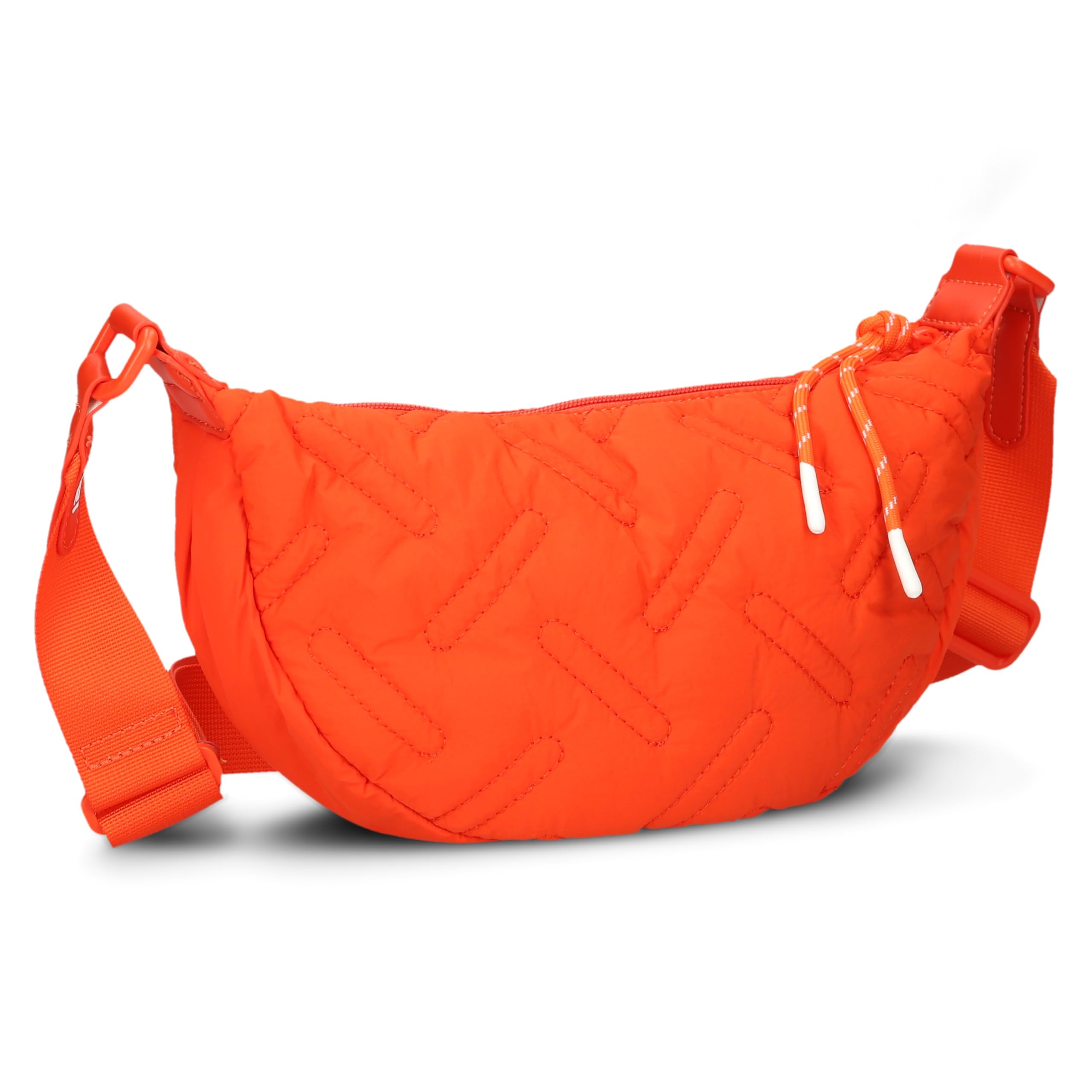Zwei Damen Puffer Tasche Cleo CL50 gesteppte moonbag 2 Liter wasserabweisende quilted Puffy Bag Halbmond-Form, recyceltes Nylon, Stepptasche tragbar als Umhängetasche oder crossbody