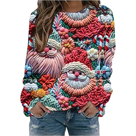 Plus Size Ugly Christmas Sweaters for Women - Festive Graphic Tops for the Holiday Season