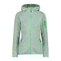 CMP Knit Tech mélange Fleece Jacket with Hood, Woman