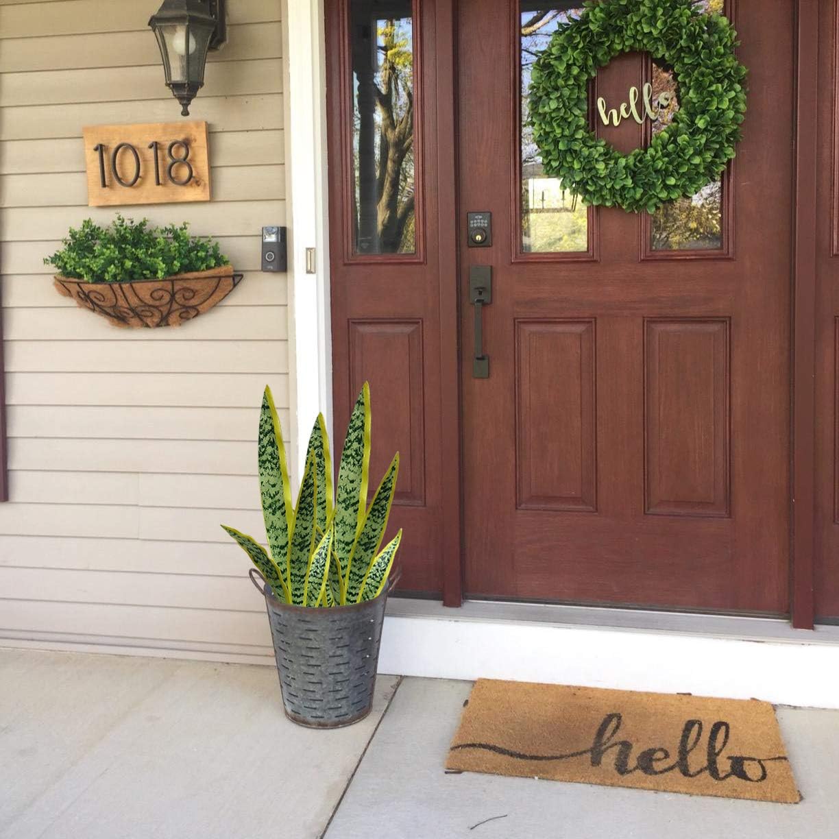 Ollain 4 PCS Artificial Sansevieria Plants 30" Fake Snake Branches Faux UV Resistant Plant for Indoor and Outdoor Home Garden Office Tabletop Floor Decorations - Image 4