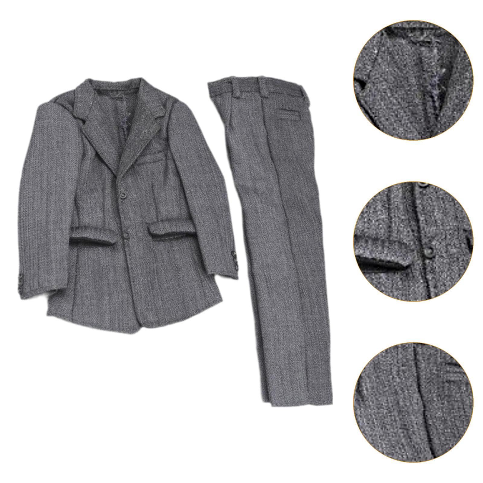 1/6 Männliche Figurenkleidung Ganzkörperanzug Kostüm Actionfiguren Kleidung für 12'' Actionfiguren, Jackenhose