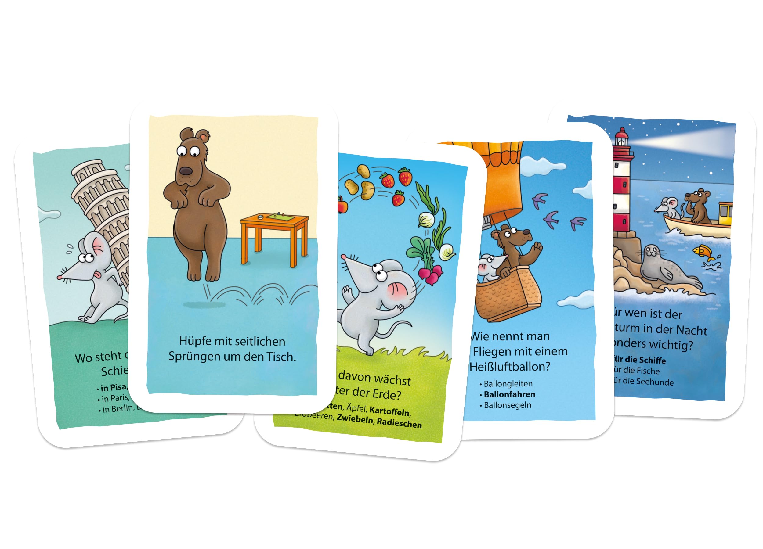 Schmidt Spiele 40653 Gioco Da Ragazzi - Gioco Da Tavolo Per Bambini 5+ Anni, Con 110 Carte Movimento E Domande, 2-4 Giocatori, 30 Minuti