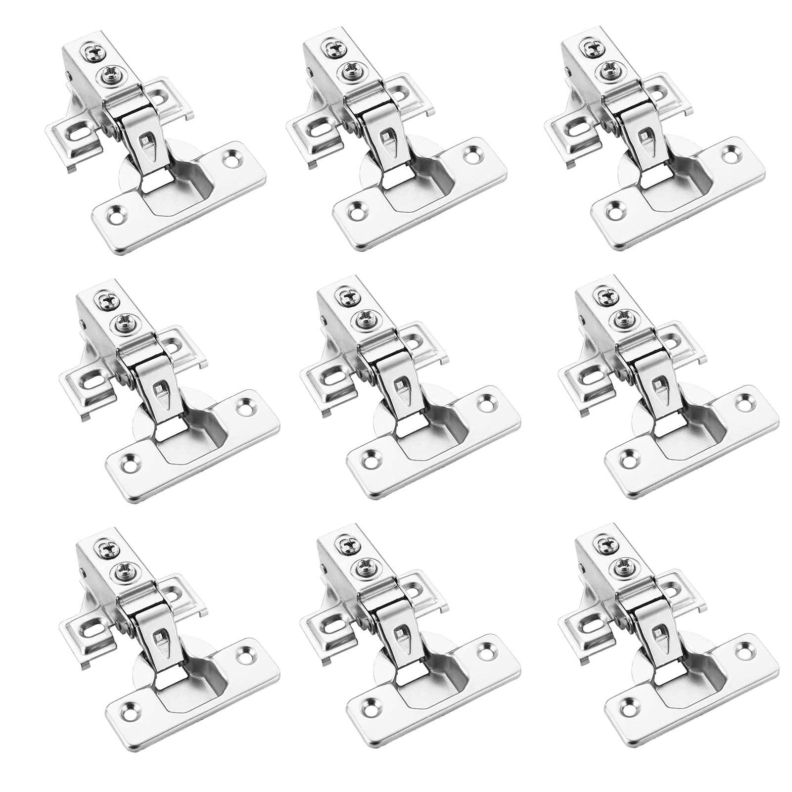 Cabinet Hinges with Screws, Soft Close for Kitchen Cupboard Doors, 110° Hinge for, Wardrobe Door, Bathroom