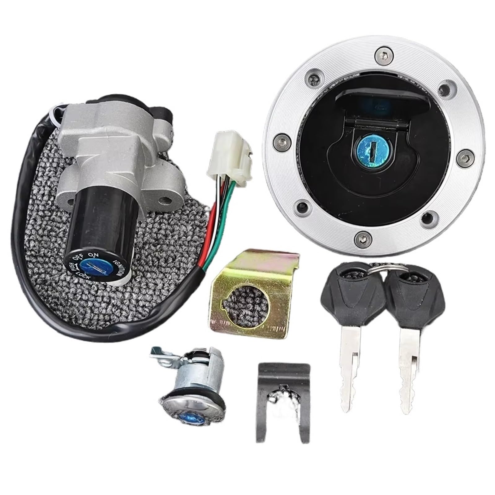Interruptor de encendido Suzuki GS500 y kit de llaves de cerradura para moto de 2002 a 2010 6