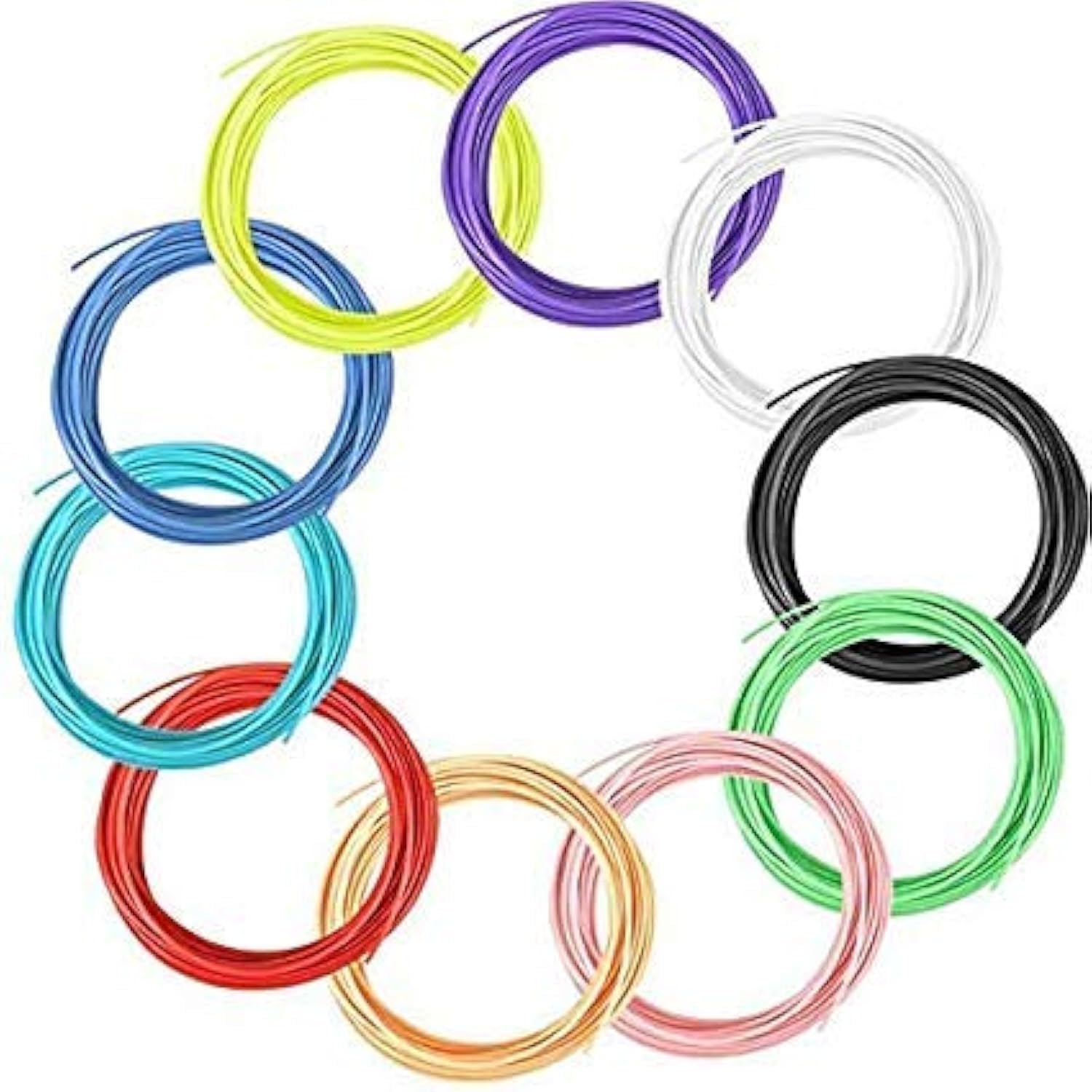 3IDEA Multicolor Printing PLA Filament for 3D Pen (1.75 mm Thickness, 5 m Each) - Set of 10