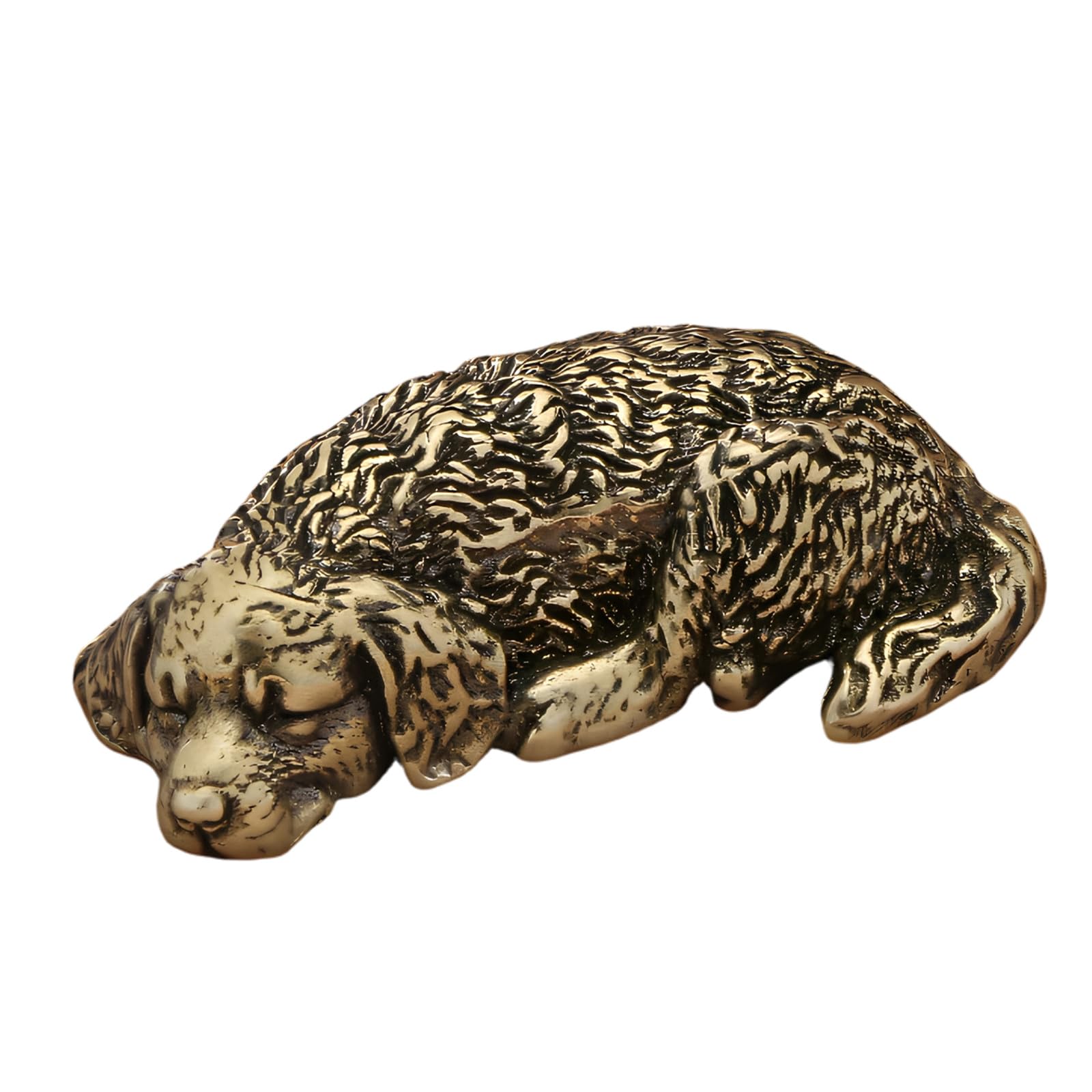 Snorvixre Brass Animal Shelf Decors Accent, Dog Figurines Tabletop Centerpieces Home Decorations Retro Dog Decorative Objects Metal Animal Figurine