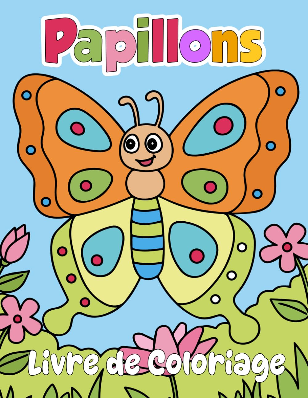 Livre de coloriage papillon: Pour les enfants à partir de 3 ans, plus de 30 grands motifs