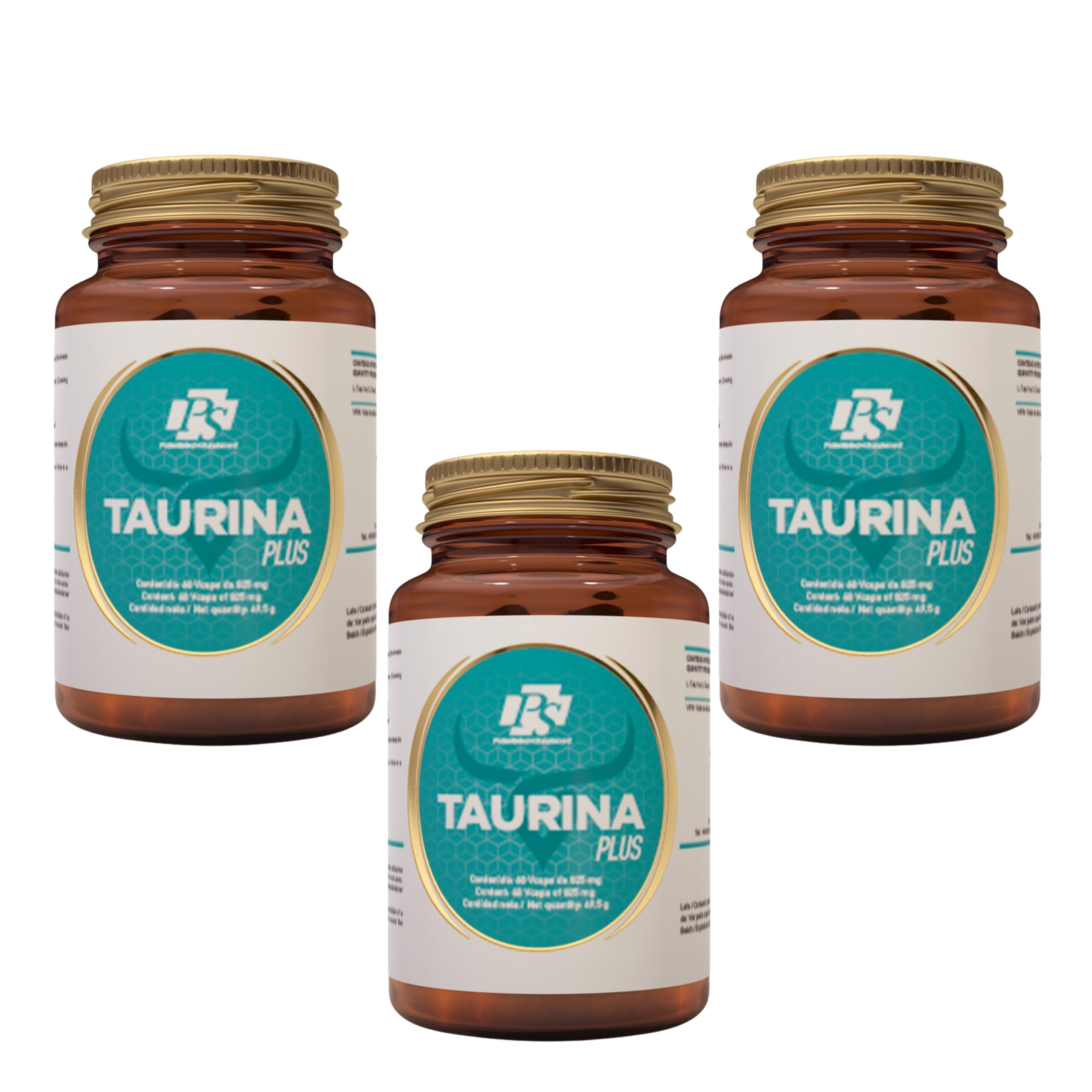 PS Taurina Plus PACK 3x2 - L-Taurina 2000 mg por Dosis Diaria (500 mg por Cápsula), Aminoácido Deportivo para Rendimiento Físico y Energía | 180 Cápsulas Vegetales