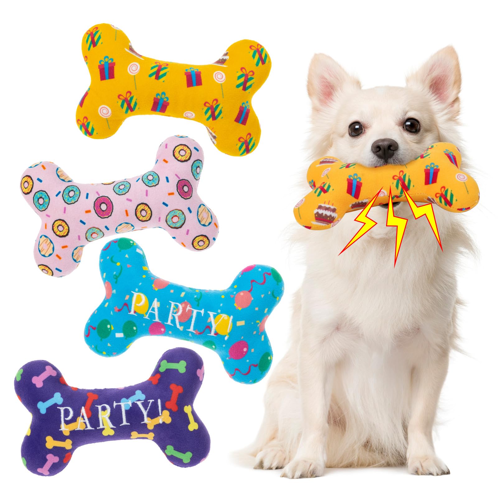 SCENEREAL Giocattoli Squeak per cani di piccola taglia