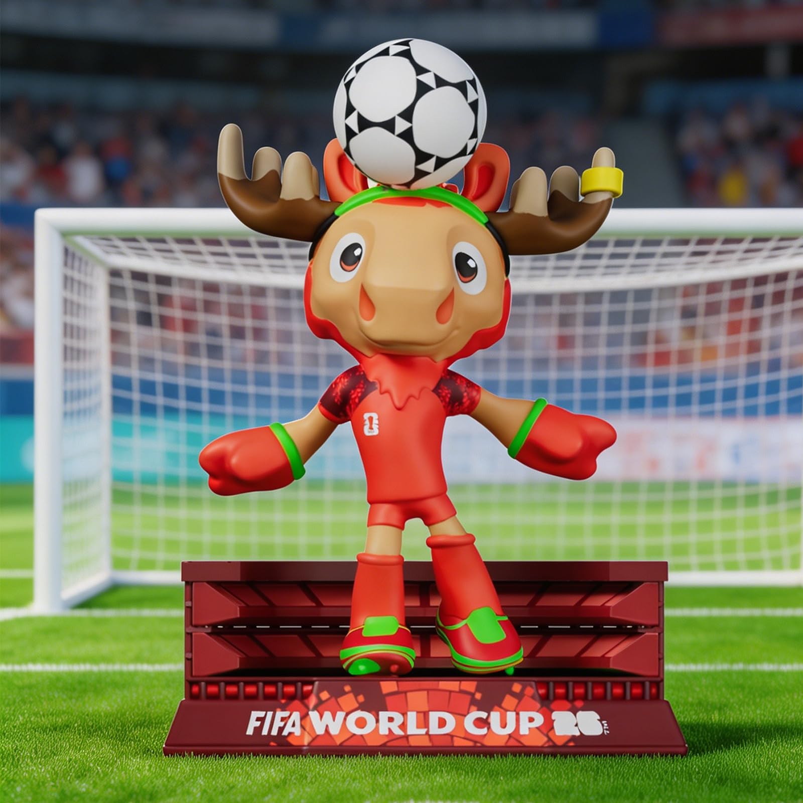 Sanyetral FIFA World Cup 2026 3PCS Figurines de Mascotte Coupe du Monde 2026, Comprend Clutch, Zayu, Maple,Jeu de Court-A (6 cm)