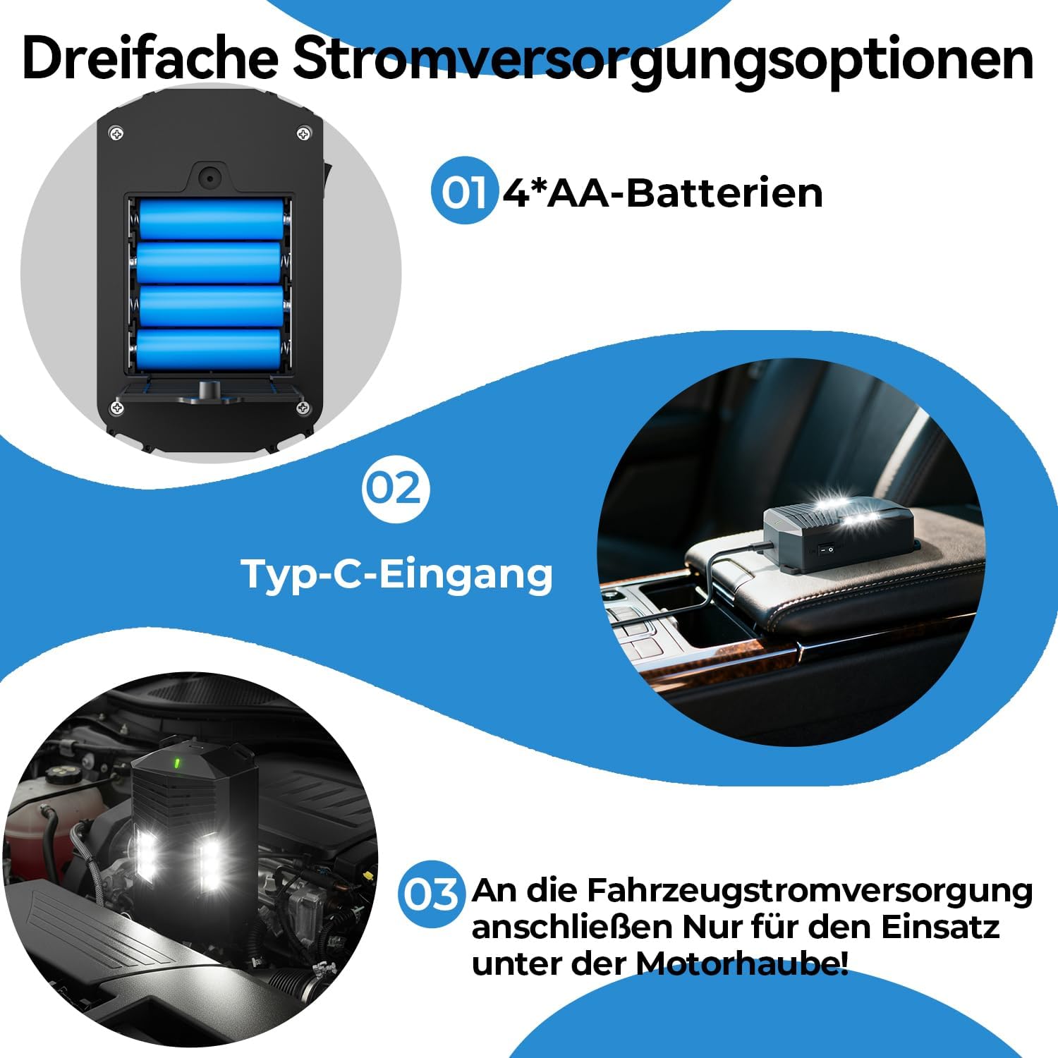 Marderabwehr Auto, Ultraschall Marderschreck,Marderschreck Mit Blitzlicht und Sensorsteuerung,Marderabwehr Geeignet für Fahrzeugmotorräume, Katzenschreck Häuser, Lagerhäuser und Dachböden
