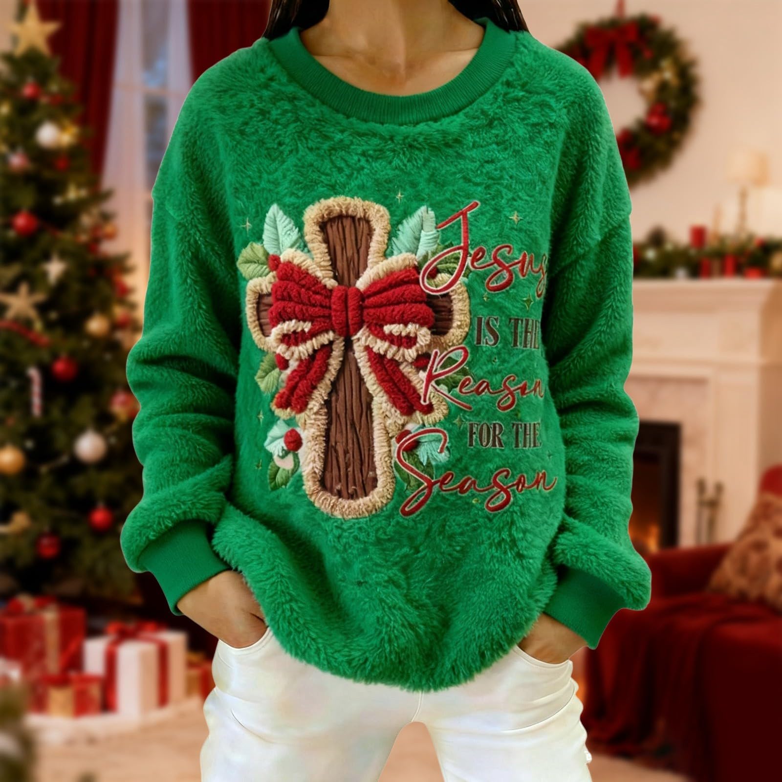 Sudadera de Navidad para mujer, cálida, de forro polar, informal, deportiva, con estampado de muñeco de nieve, ropa de calle para mujer