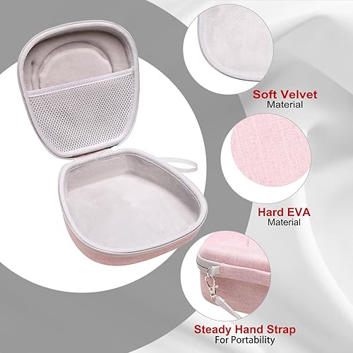 Miniatura 5 de Funda para auriculares compatible con Logitech H390, H430, H570e, Zone 300, Zone 301 o JLab Go Work, JIAMQISHI, auriculares EAGLEND, rosa (solo