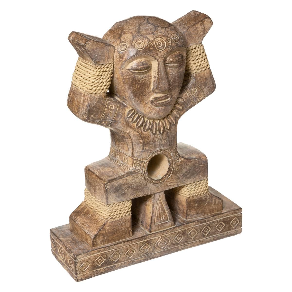 Atmosphera Statuette Femme Résine Dorée – Élégante Déco Contemporaine H25,3 Cm