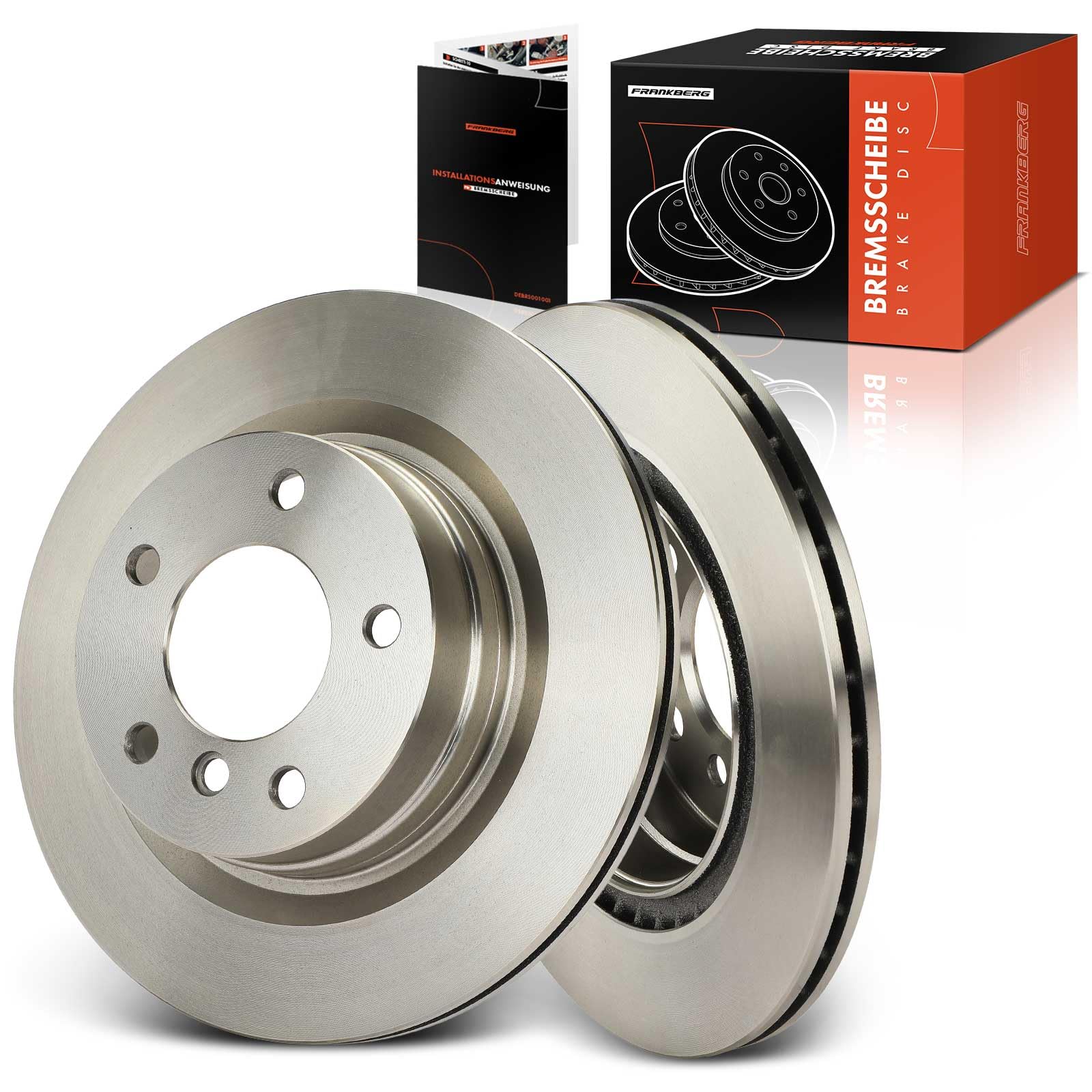 Frankberg Set di dischi freno incl. 2x Dischi Freno Posteriore Pieno Diametro300mm Compatibile con Serie 3 Touring E91 Serie 3 Touring F31 Serie 1 F20 Serie 1 E87 Replace# 34216855007,34216764651