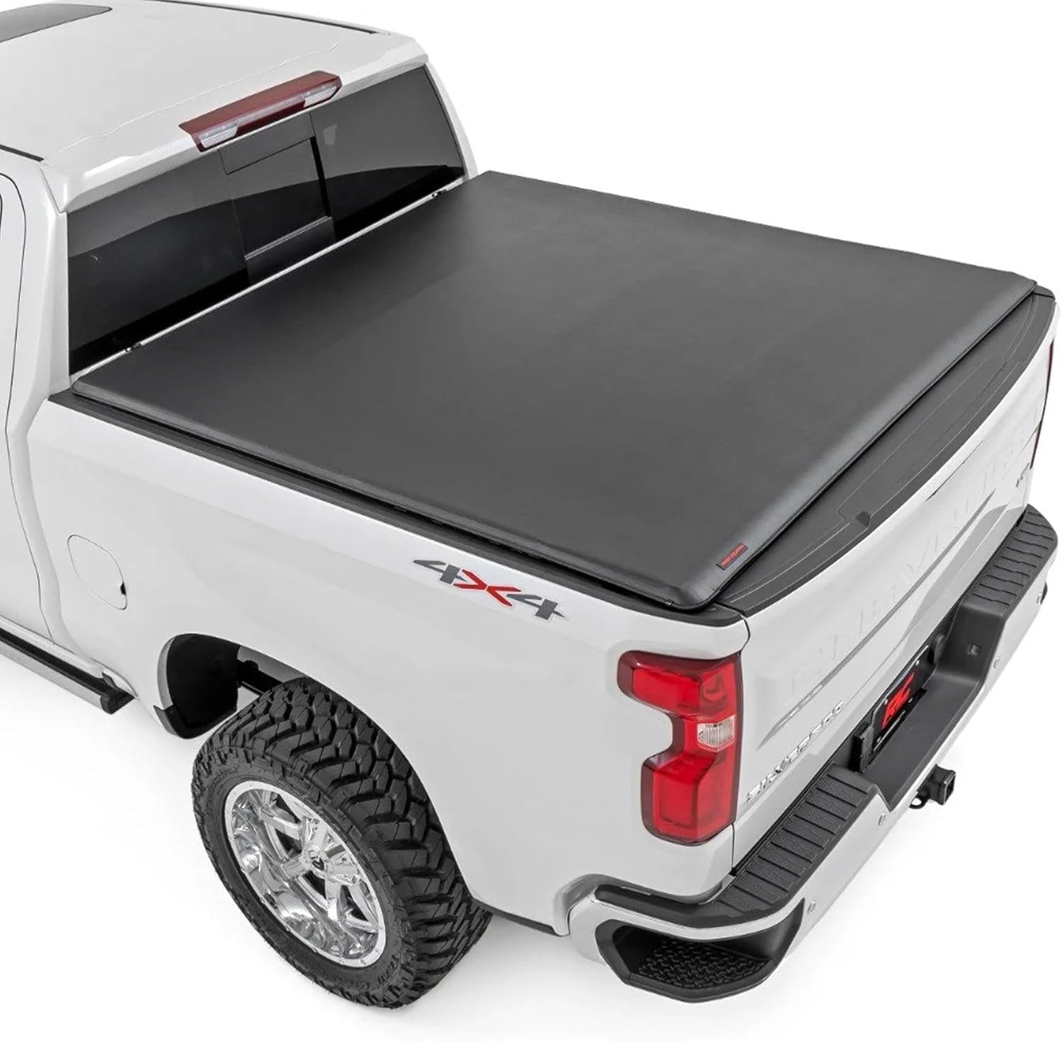 Rough Country Soft Roll Up Tonneau Cover for Chevy Silverado 1500 & GMC Sierra 1500 (2019–2026) – Marine-Grade Vinyl, No-Drill Install, Fits 5'10" Short Bed