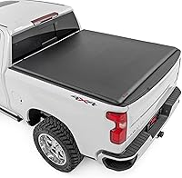 Rough Country Soft Roll-Up Tonneau Cover for 2019-2026 Chevy Silverado 1500 & GMC Sierra 1500 5'10" Short Bed - Marine-Grade Vinyl, No-Drill Install