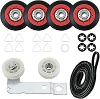 Funmit 4392067 Dryer Repair Kit & W10837240 Idler Pulley for Whirlpool Maytag Kenmore Bravos Duet Dryers - Replaces WPW10314173 661570V