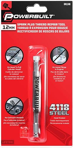 Miniatura 7 de Powerbuilt 641148 - Herramienta de reparación de roscas, de rosca trasera de 12 mm, 12mm, NA