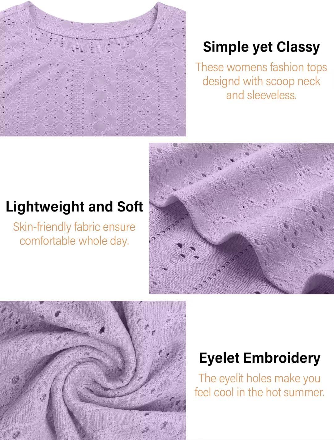 Bliwov Womens Summer Tank Tops Fall Cute Shirts Sleeveless Casual Beach Vacation Clothes Round Neck Basic Top - Image 4