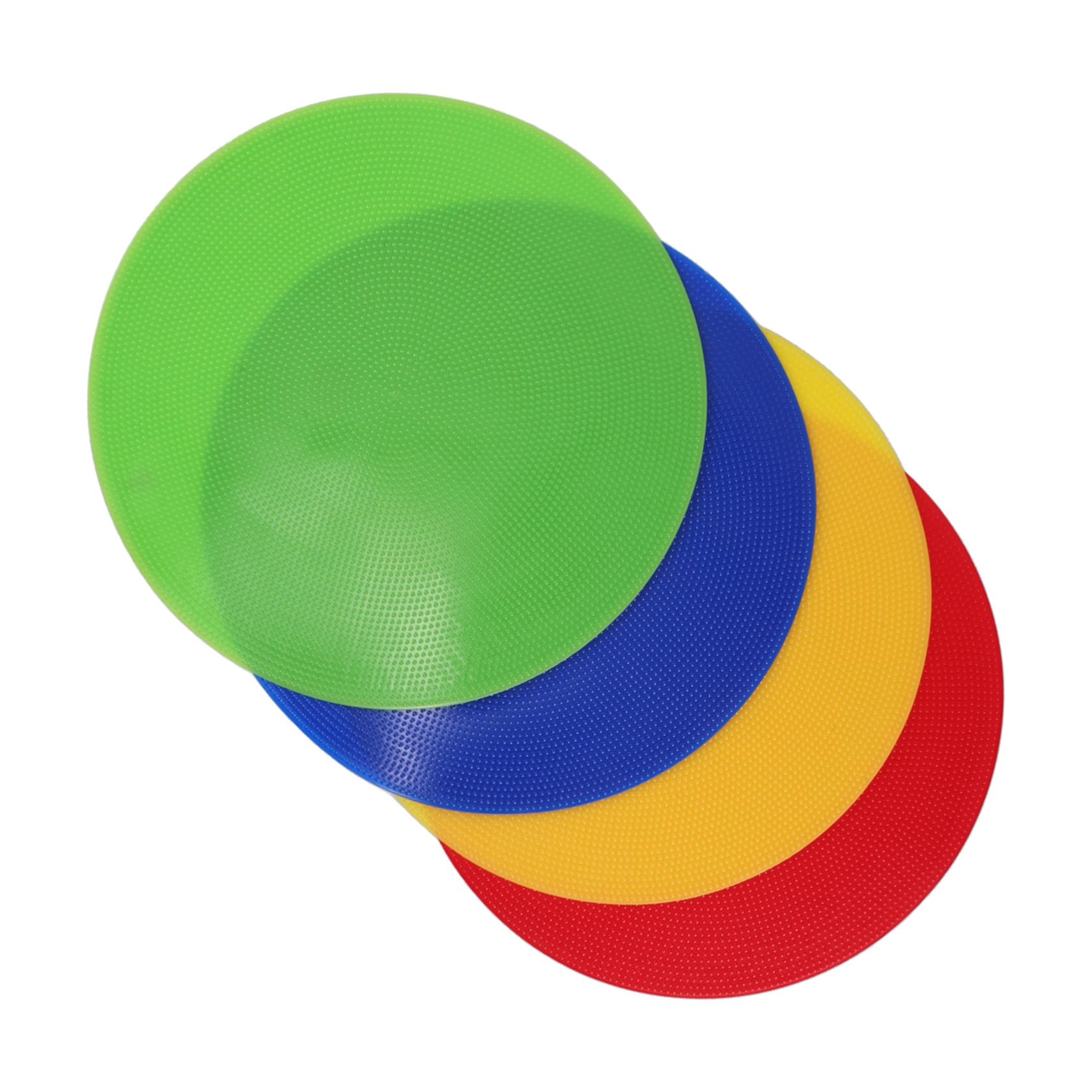 BESPORTBLE Tennis Logo Mat Set 4 Pcs Flat PVC Markers for Basketball Football Volleyball Court