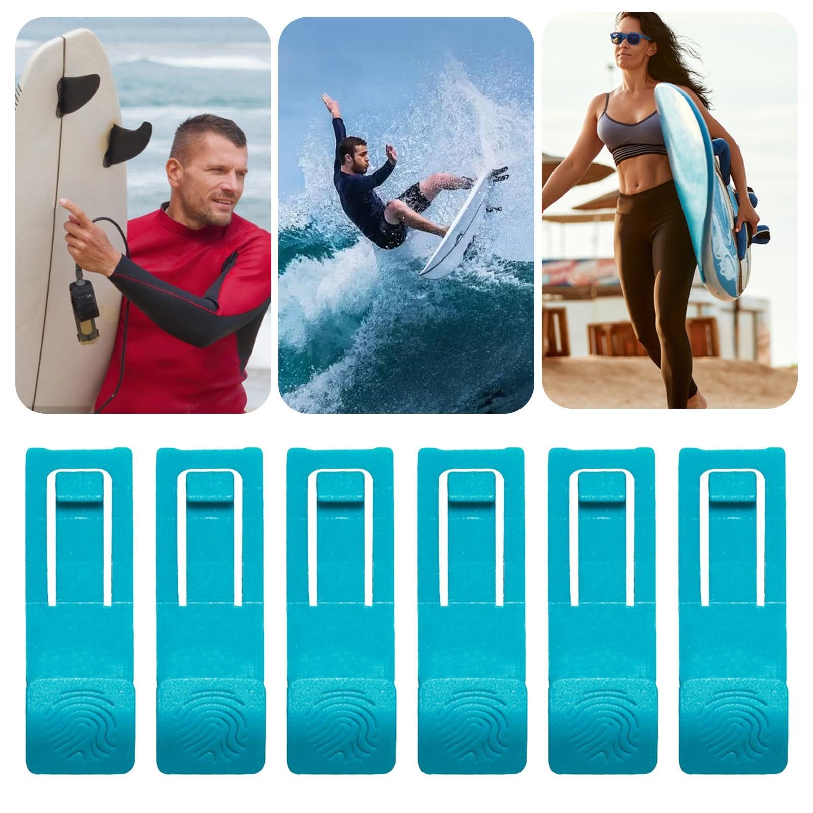 Boucles De Fixation Pour Ailerons De Surf - Lot De 6 Pièces En ABS Élastique (4,7x1,7 Cm) - Accessoire Remplacement Pour Planche De Surf, Paddle, Ski Nautique