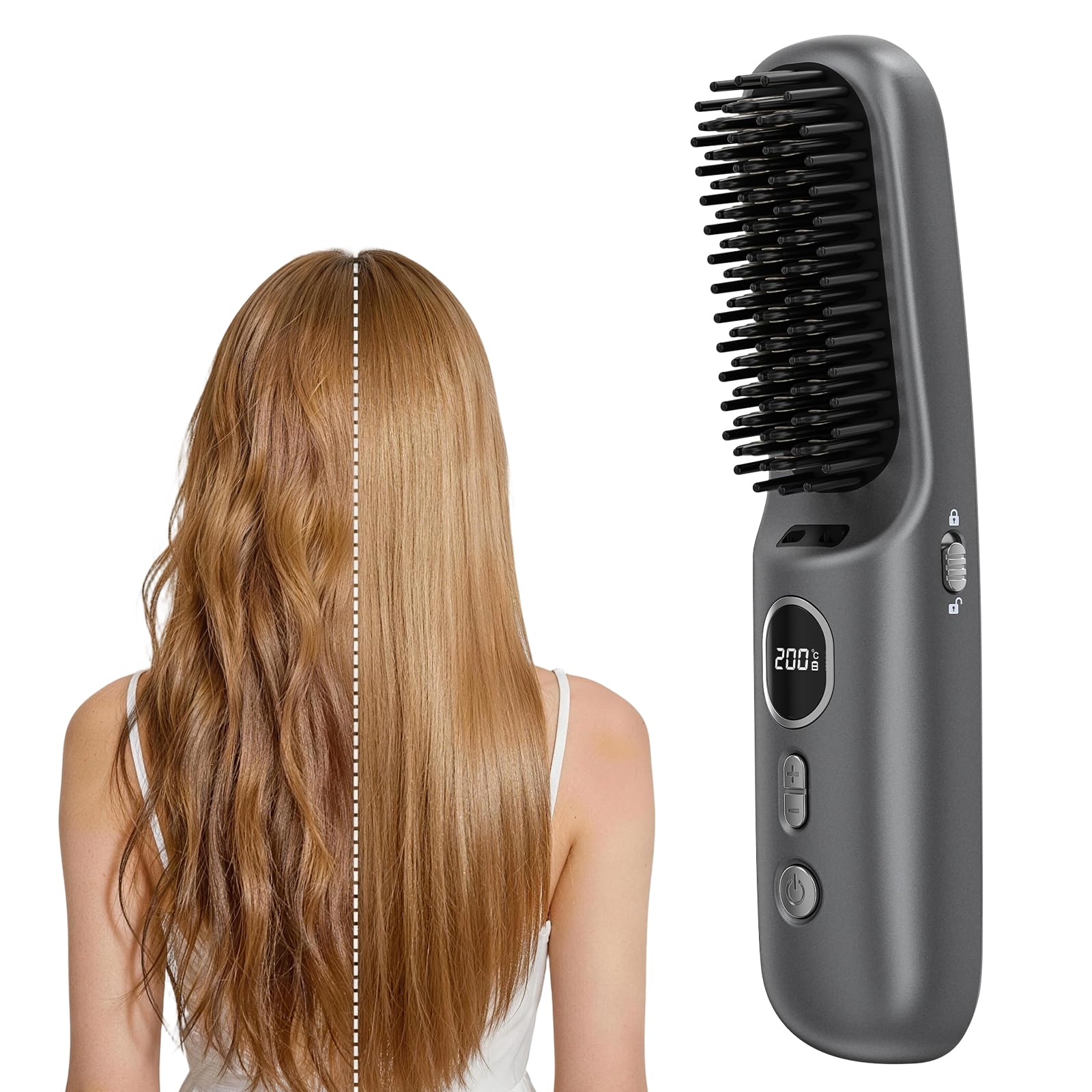 Photo 1 of AdamPark Cordless Hair Straightener Brush